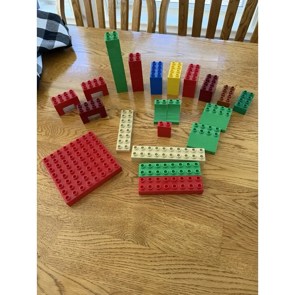 LEGO DUPLO Mixed Lot: Base Plate,Arches,Long Bricks Slopes -Replacement Parts - Picture 1 of 4